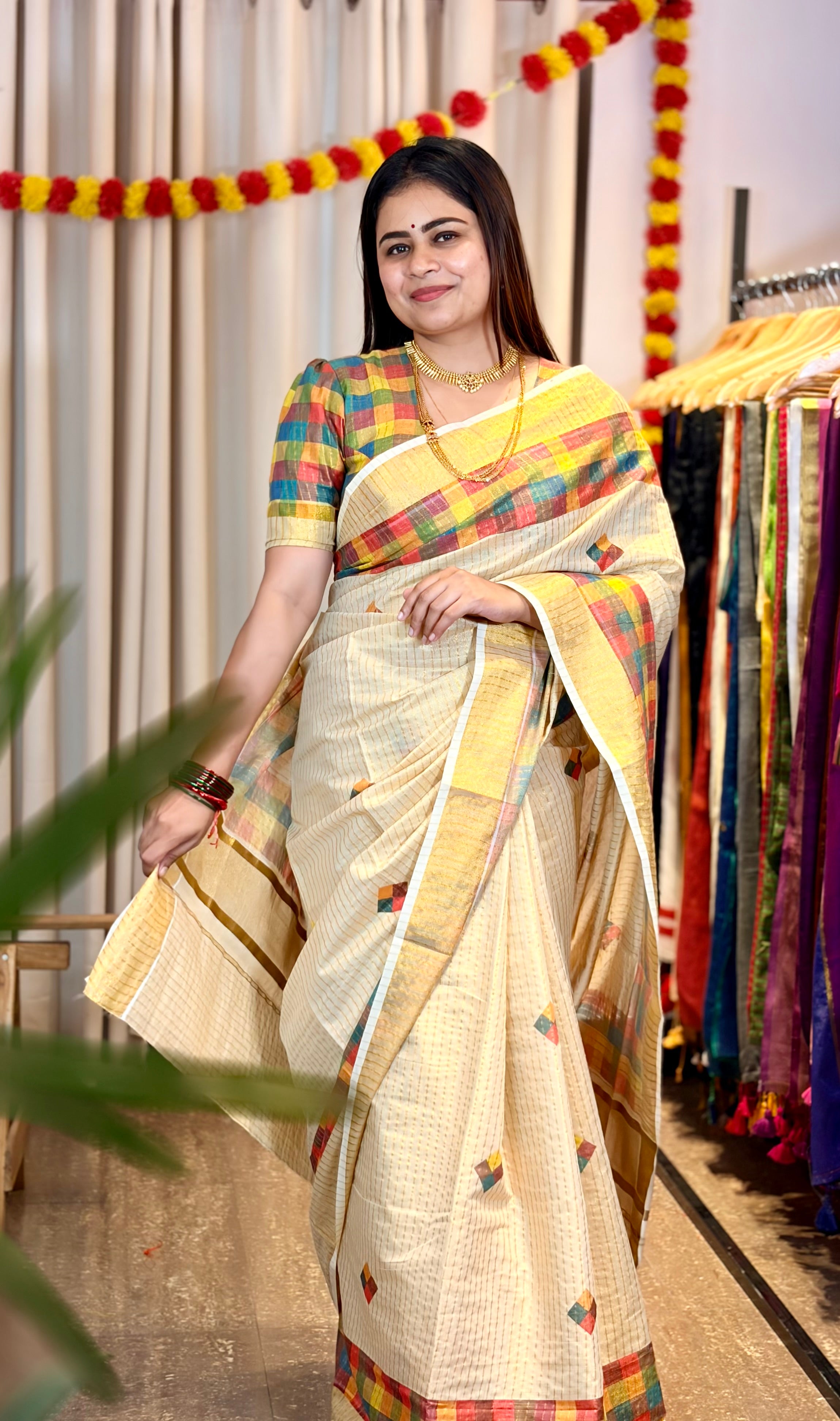 Madras Kattam Soft Tissue Kerala Saree