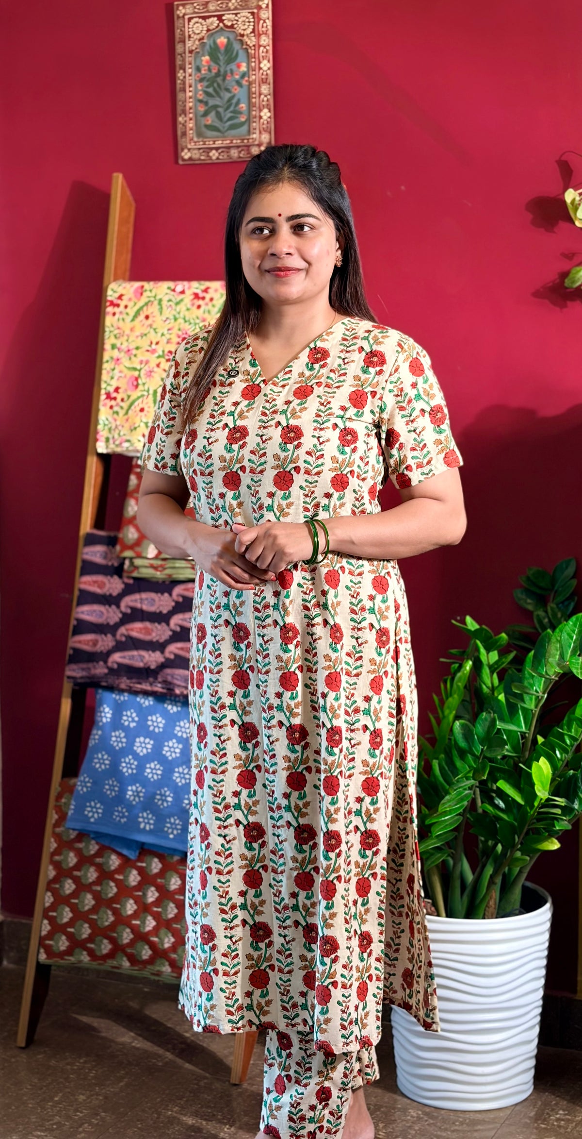 Gulmohar Pure Jaipuri Cotton Co-ord Set