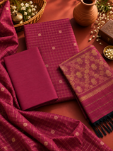 Magenta Silk Cotton Salwar Set