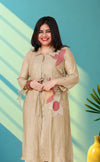 Mul chandery suit with embroidery - Muted olive set