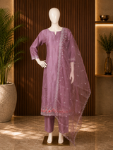 Muslin Suit Set- Mulberry