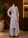 Mul Chanderi Suit Set 2- Powder Blue