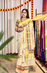 Madras Kattam Soft Tissue Kerala Saree