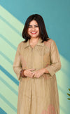 Mul chandery suit with thred work - Muted olive set