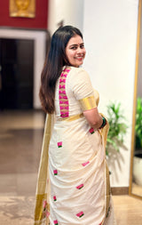 Padma Kerala Settu Saree/ Lotus Kerala Saree