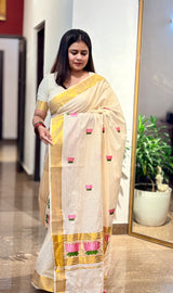 Padma Kerala Settu Saree/ Lotus Kerala Saree