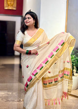 Padma Kerala Settu Saree/ Lotus Kerala Saree