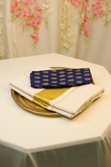 Kasavu Checks Onapudava Kerala Saree