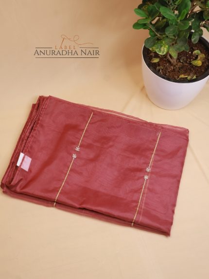 Pastel Pink Organza Saree