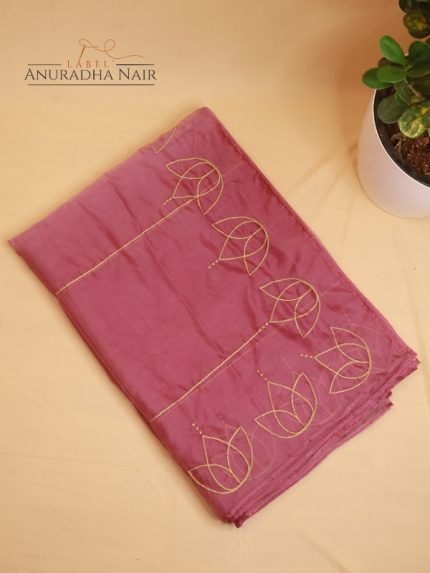 Onion Pink Organza Saree
